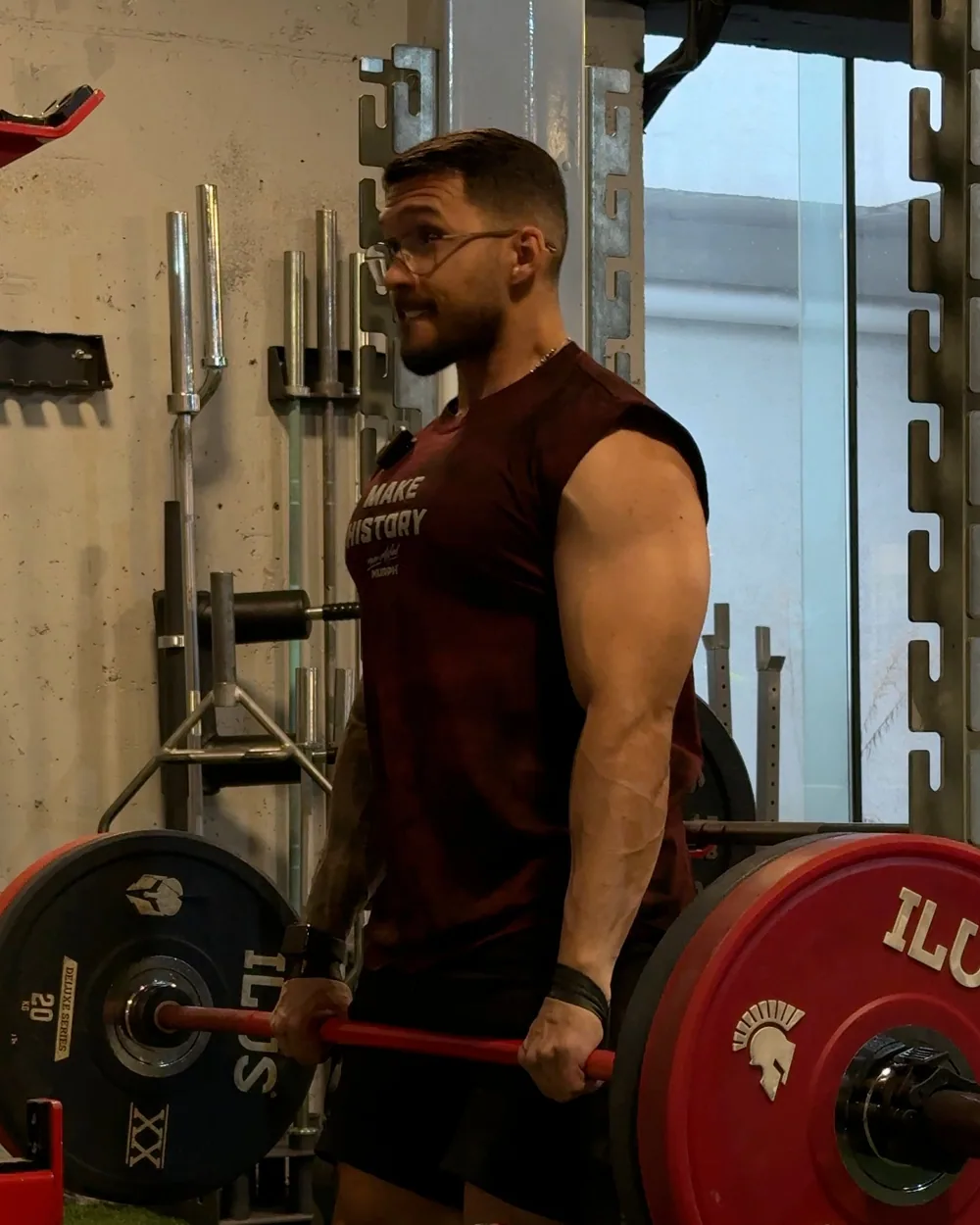 Marcos Pirona entrenando en sala
